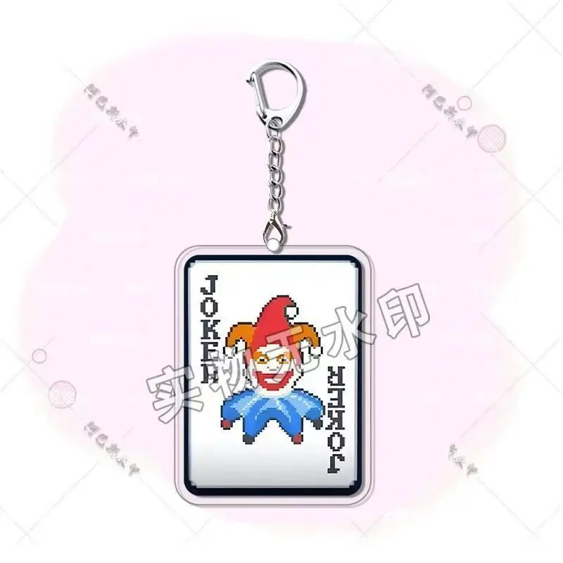 Gmae DAVE THE DIVER Keychain Balatro Pendant Cosplay Key ring Joker Print Necklace Backpack Nameplate Keyring Accessories Gifts