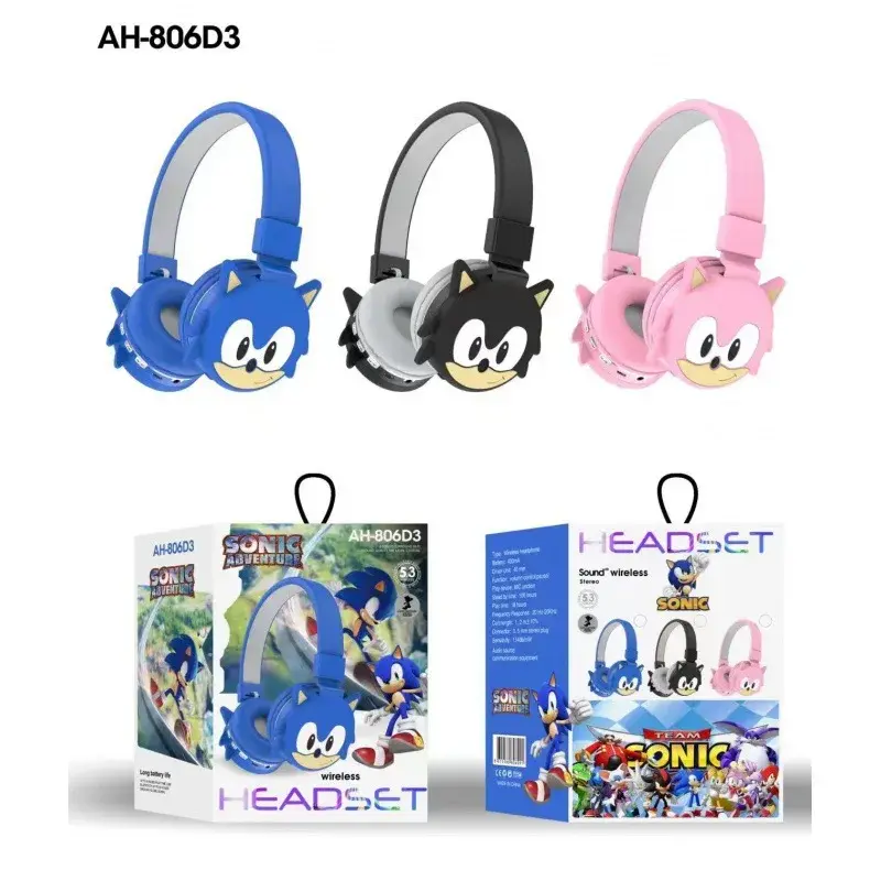 New Sonices Wireless Bluetooth Headphones Children's Headwear Anime Cartoon Cute Wireless Headset Birthday Gifts for Kids Adults