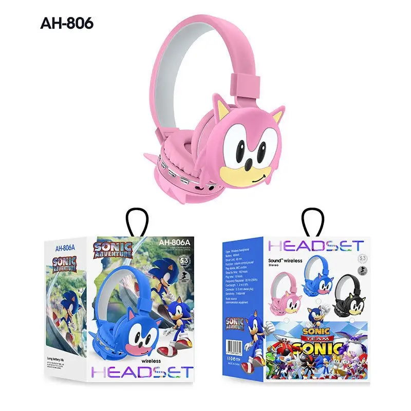 New Sonices Wireless Bluetooth Headphones Children's Headwear Anime Cartoon Cute Wireless Headset Birthday Gifts for Kids Adults