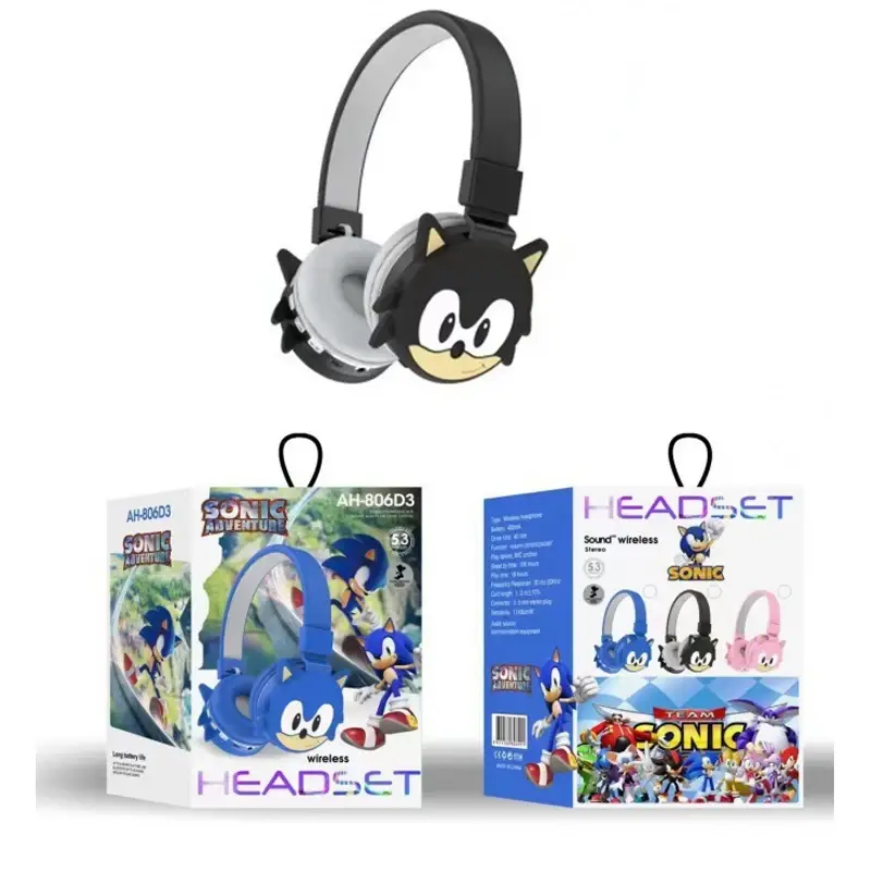 New Sonices Wireless Bluetooth Headphones Children's Headwear Anime Cartoon Cute Wireless Headset Birthday Gifts for Kids Adults