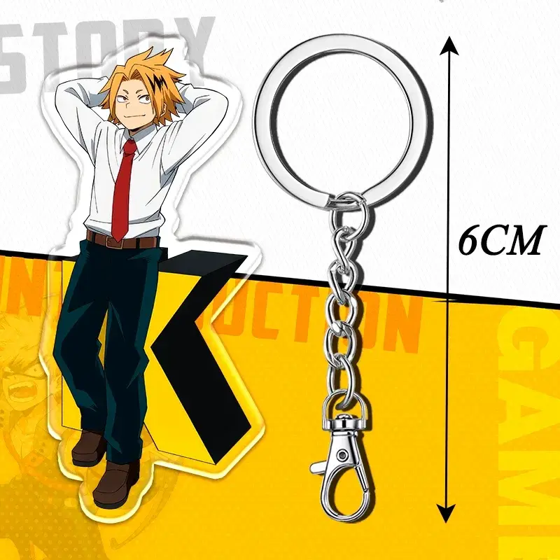 A 12cm My Hero Academia Item Acrylic Keychain Student Backpack Pendant Accessories Halloween Decoration Children's Holiday Gifts