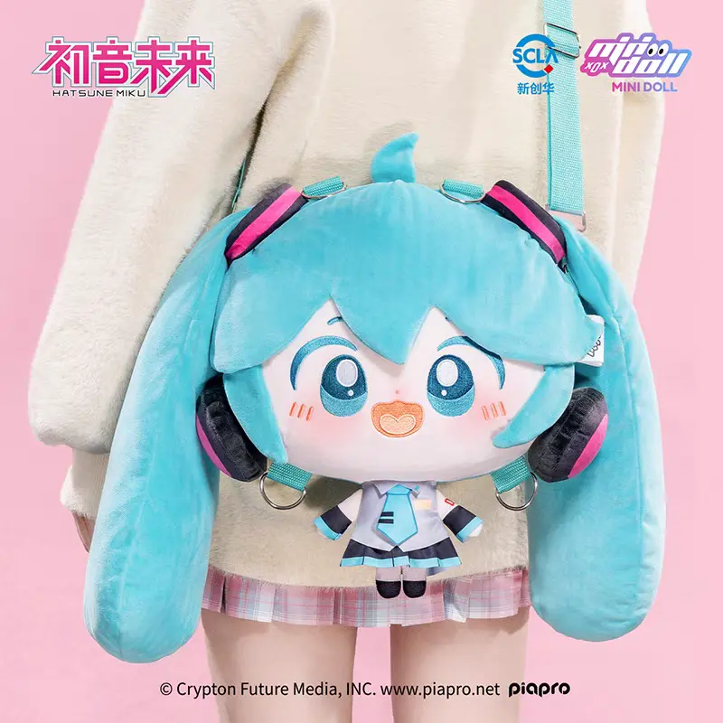 Minidoll Hatsune Miku Cotton Plush Figure 8/15/35cm Sitting Doll Backpack Pillow Soft Toy Decoration Fufu Birthday Gift For Fans