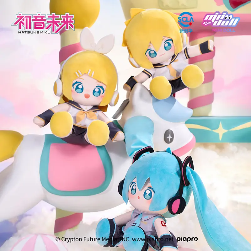 Minidoll Hatsune Miku Cotton Plush Figure 8/15/35cm Sitting Doll Backpack Pillow Soft Toy Decoration Fufu Birthday Gift For Fans