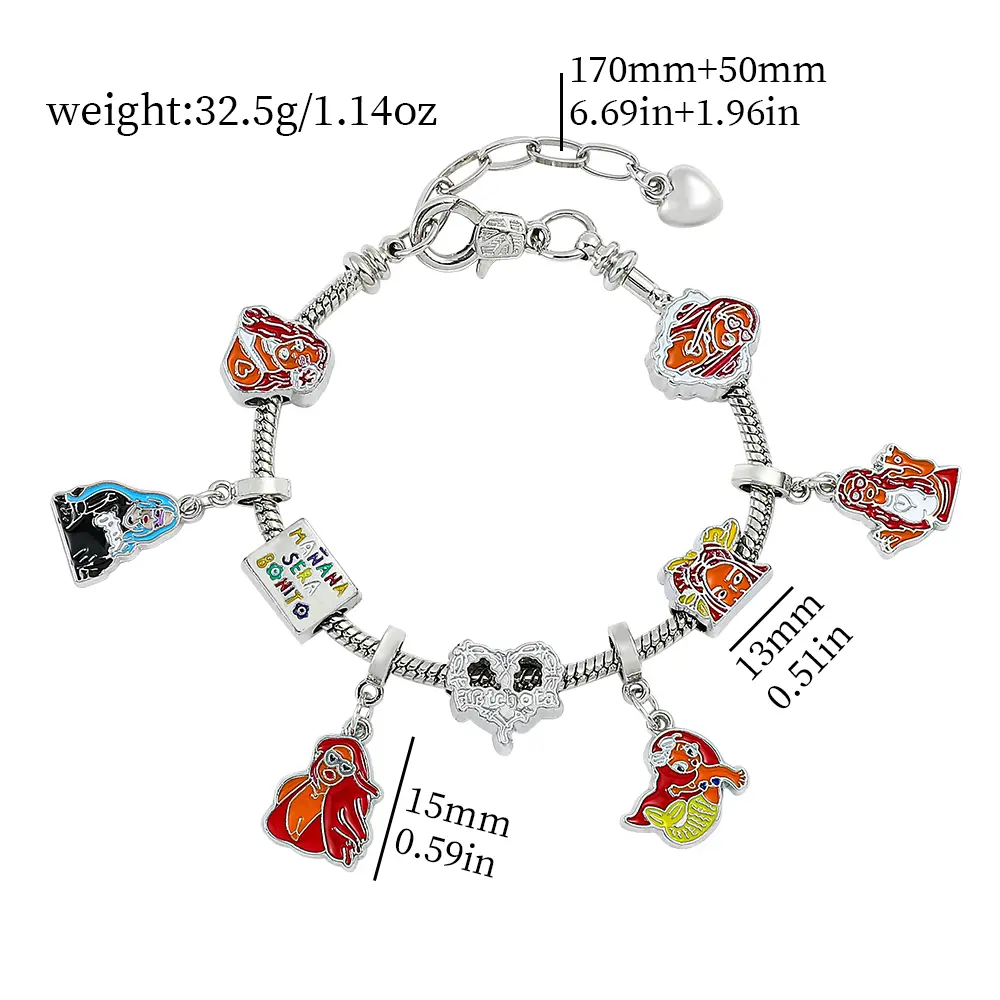 New Design Singer Karol G Bracelet Charms DIY Wristband Decor Accessories Punk Bangle For Women Girls Party Gifts