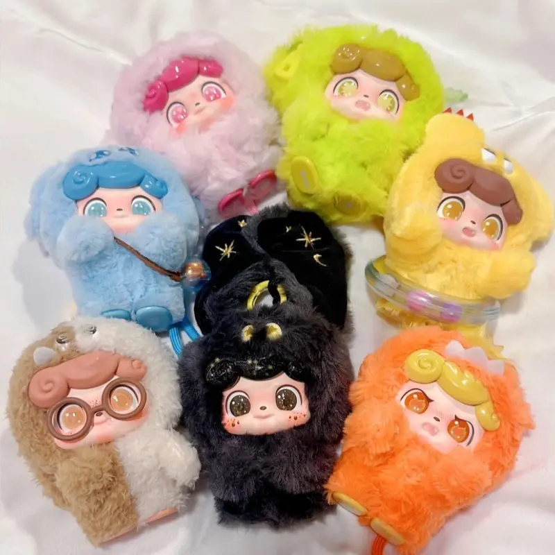 Q Kid Emotional Hairy Monsters Series Blind Box Emotional Mystery Box Dolls Vinyl Model Toys Pendant Decoration Customized Gift