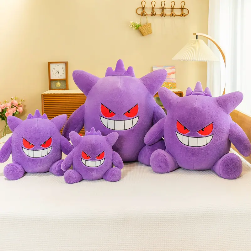 30-65cm Gengar Peluche Pokemon Plush Toys Anime Stuffed Toy Doll Kawaii Gengar Pendant Clip Soft Stuffed Plush Doll Gift for Kid