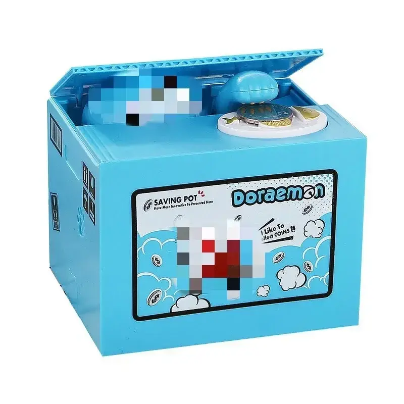 Anime Doraemon Piggy Bank Kawaii Doraemon Cartoon Moving Electronic Stealing Money Action Toy Diy Creative Cute Kids Xmas Gift