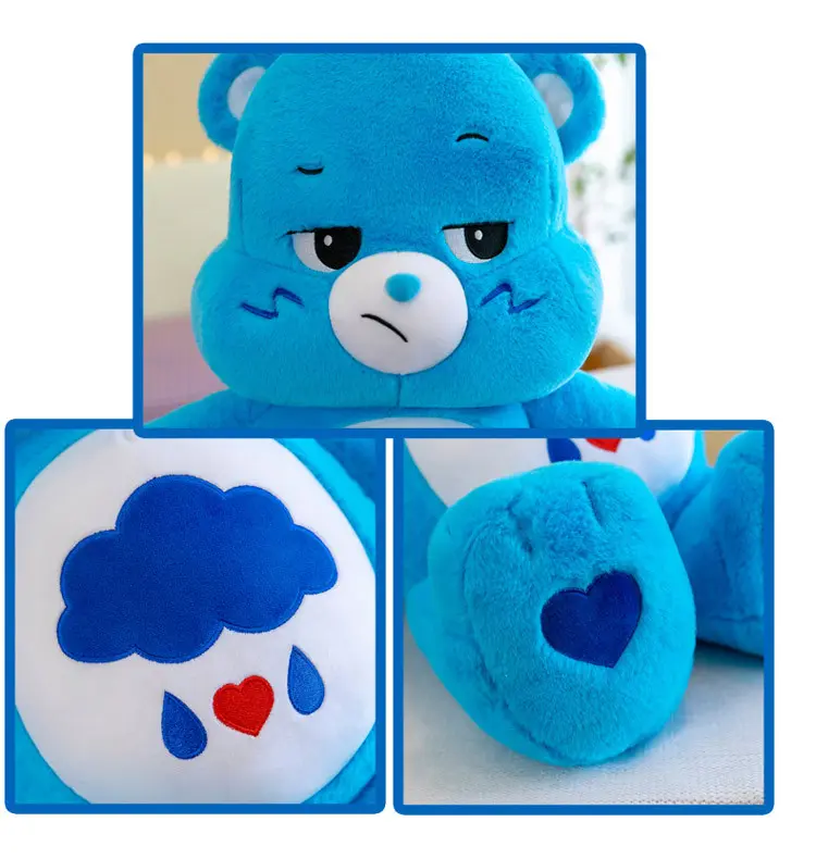 MINISO 30CM Carebears Kawaii Rainbow Bear Plush Toy Lovely Anime Colorful Bear Stuffed Doll Room Decor Lovely Bear Birthday Gift