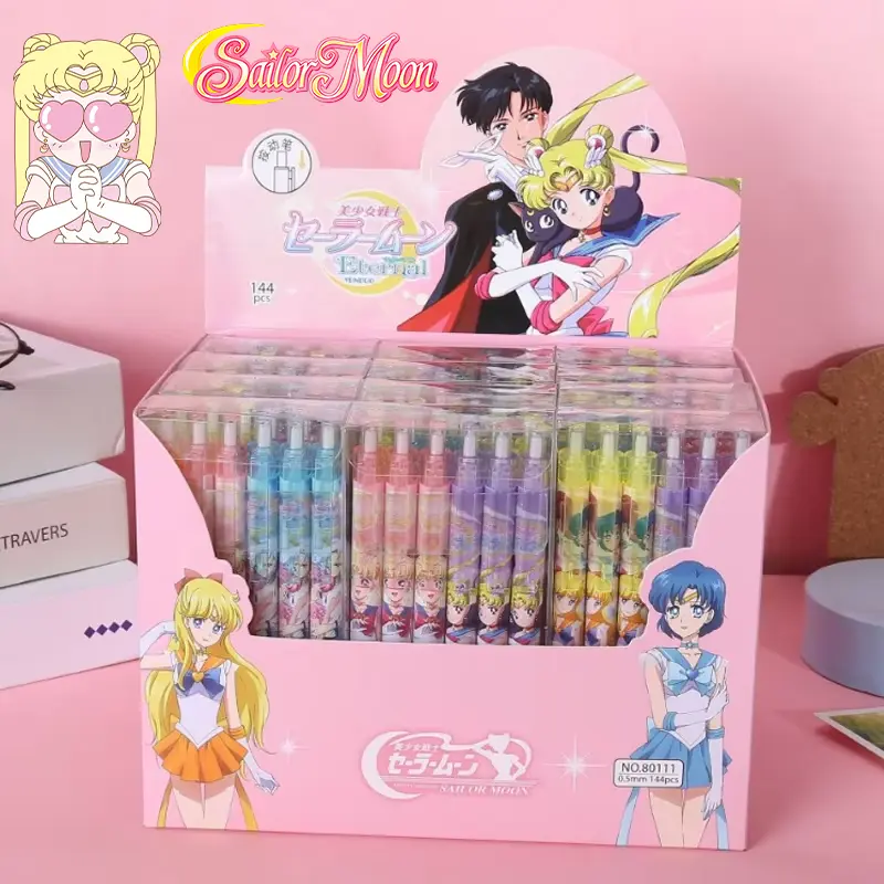 Sailor Moon Cute 0.5mm Gel Pens Kawaii Stationery Cartoon Anime Derivative Peripherals School Supplies Office Accessories Gifts