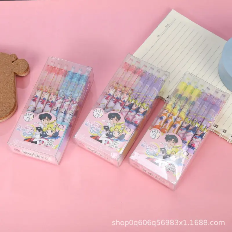 Sailor Moon Cute 0.5mm Gel Pens Kawaii Stationery Cartoon Anime Derivative Peripherals School Supplies Office Accessories Gifts