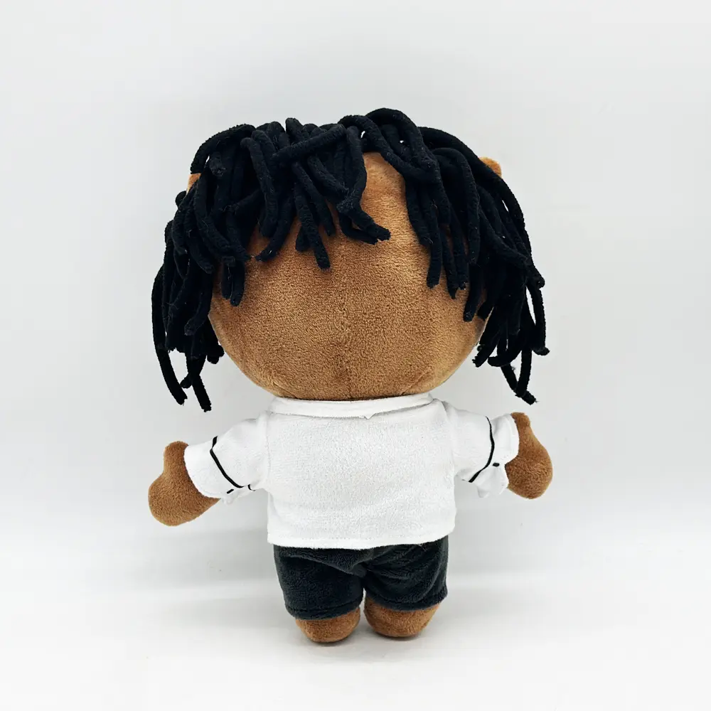 2025 New Hello Kitty Kendrick Lamar Wear White Clothes Boy Plush Doll Figure Stuffed Toy Cute Boys Girls Birthday Gift