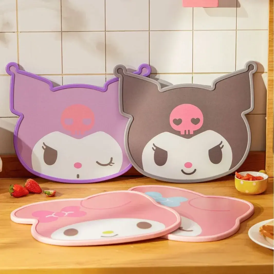 Hello Kitty Cartoon Shape Cutting Board Food Grade PP Cutting Board Double-sided Sanrio Fruit Baby Food Supplement Cutting Board