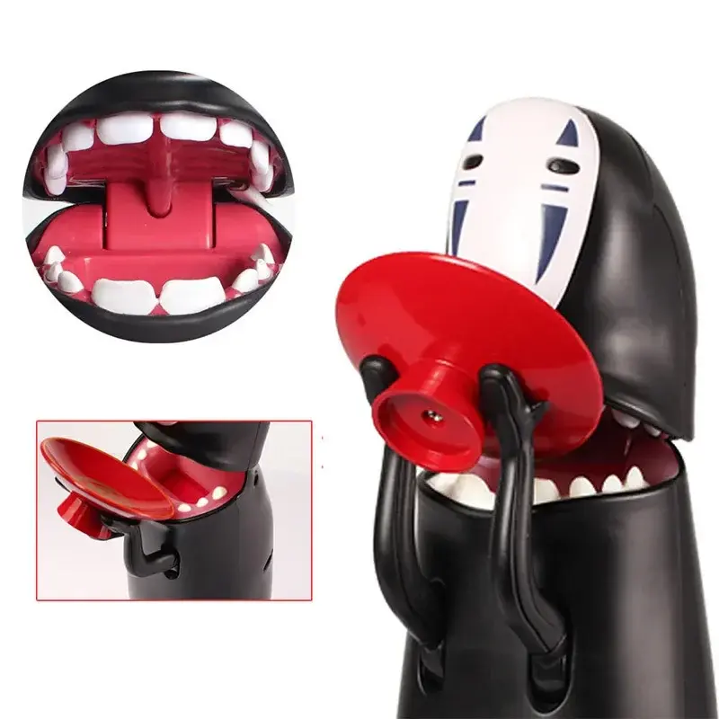 Anime Cartoon No Face Man Model Figure Doll Piggy Bank Cool Faceless Man Piggy Bank Can Automatic Eat Coin Boys Birthday Gifts