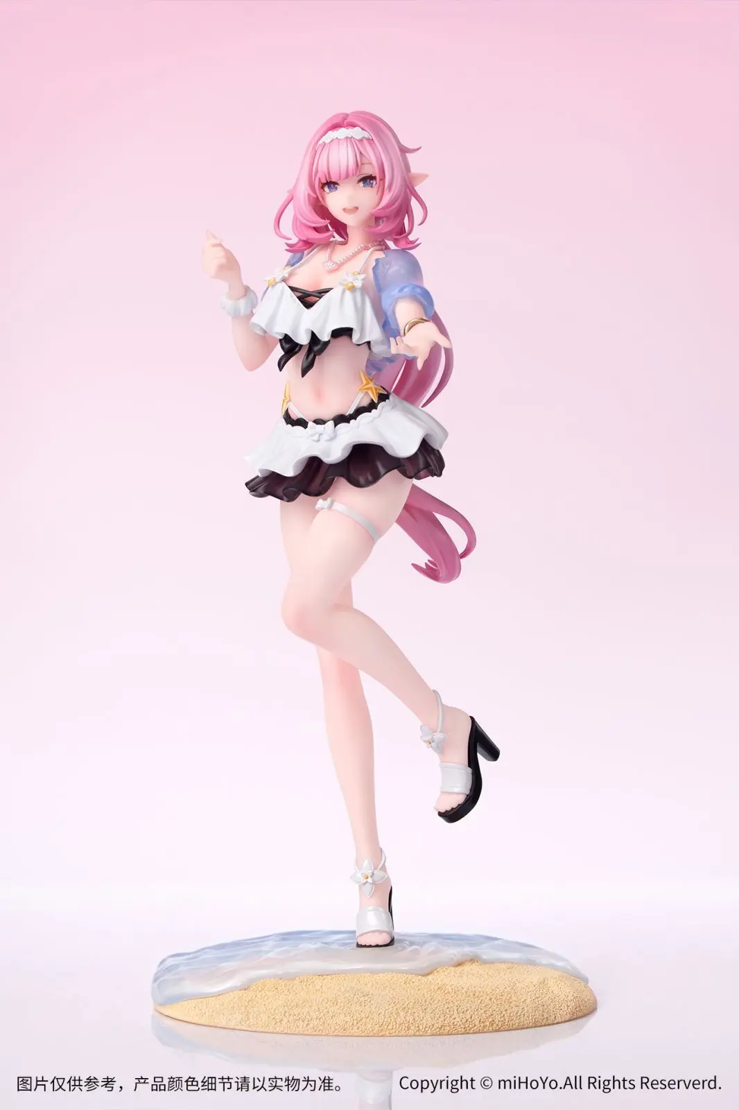 22CM Anime Game Honkai Impact 3rd Elysia Figure Gift+ 1/8 Summer Miss Elf Ver Standing Model Toy Doll Aciton Figure PVC