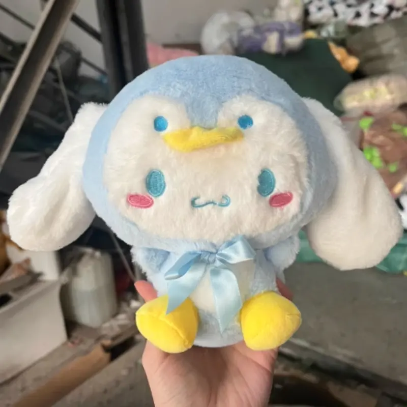 20cm Sanrio Cinnamoroll Peluch Toy Cartoon Penguin Plushies Soft Stuffed Pillow Toy Home Decor Plushie Doll Girl Birthday Gift