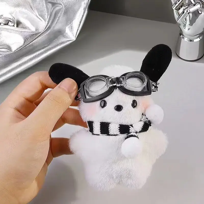 Kawaii Sanrio Pilot Pochacco Plushie Keychain Instagram Style Bag Hanging Plush Doll Schoolbag Puppy Pendant Gift for Children