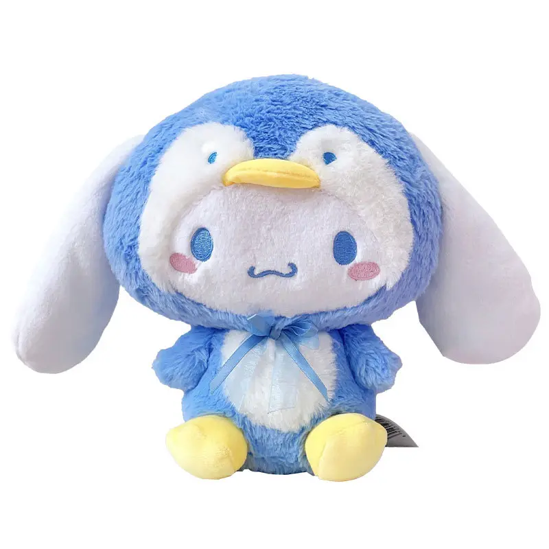 20cm Sanrio Cinnamoroll Peluch Toy Cartoon Penguin Plushies Soft Stuffed Pillow Toy Home Decor Plushie Doll Girl Birthday Gift
