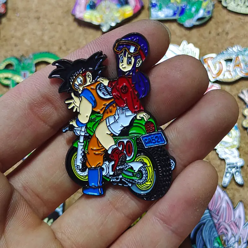 Dragon Ball Anime Enamel Pins Goku And Super Saiyan Lapel Badges for Backpacks Cute Brooches for Women Metal Fashion Jewelry