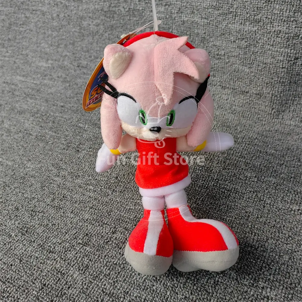 2025 20CM New Japanese Pink Plush Toy Amy rose Cute Cartoon Doll Girls Birthday Christmas Gifts