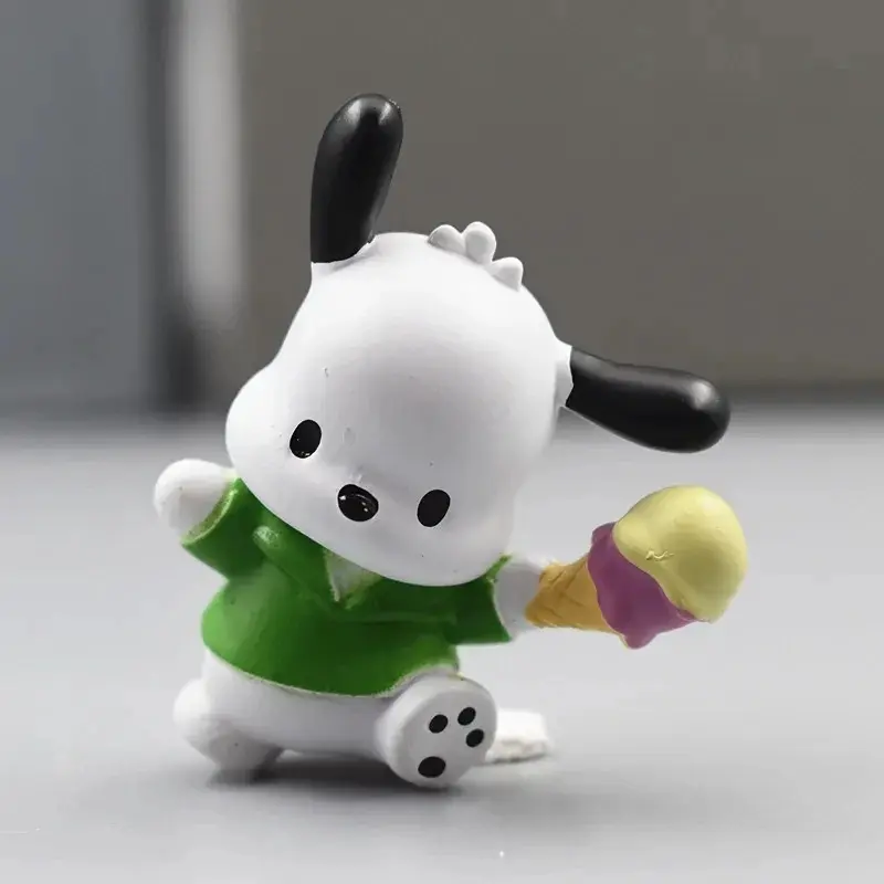 5Pcs Set Sanrio Anime Figure Doll 3-4cm Kawaii Pochacco Melody Model Accessories Children's Toys Gift Action Figures