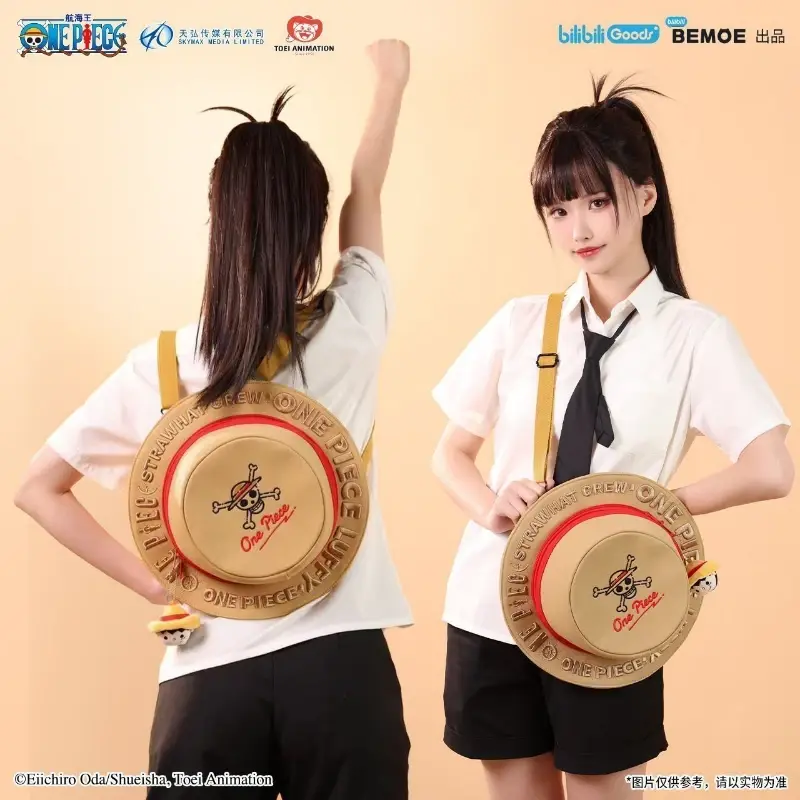 ONE PIECE Anime Original Creative Backpack Monkey D. Luffy Figure Plush Doll Shoulder Bag Straw Hat Crossbody Bag Cartoon Gift