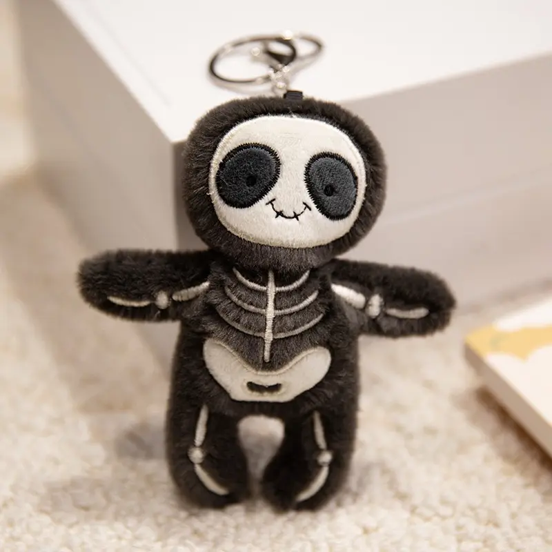 Adorably 15CM Halloween Skull Skeleton Bob Plush Toy Backpack Pendant Home Decoration for Children Halloween Gifts
