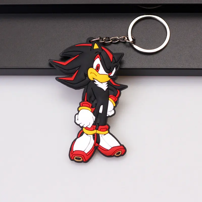 Movie Game Hedgehog, Super Sonic, Super Sonic Mouse Double sided Doll Keychain Bag Jewelry Car Pendant Children's Birthday Gift