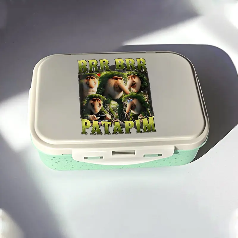 Italian Brainrot Animals Print  Lunch Box for Kids Bento Box Food Storage Container School Office Worker Outdoor Picnic gifts