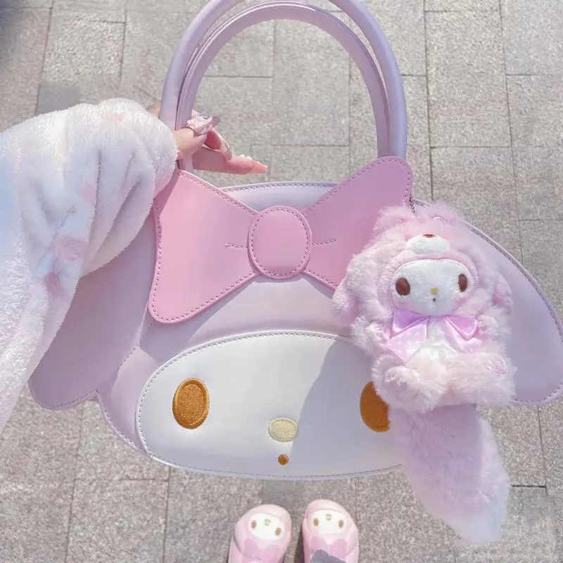 Cute cartoon characters My Melody cross-span bag Japanese and Korean shoulder bag Creative design Beautiful bag Holiday gift