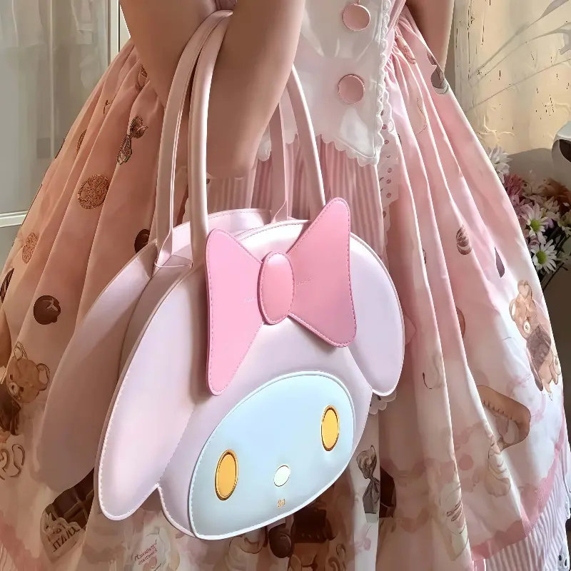 Cute cartoon characters My Melody cross-span bag Japanese and Korean shoulder bag Creative design Beautiful bag Holiday gift