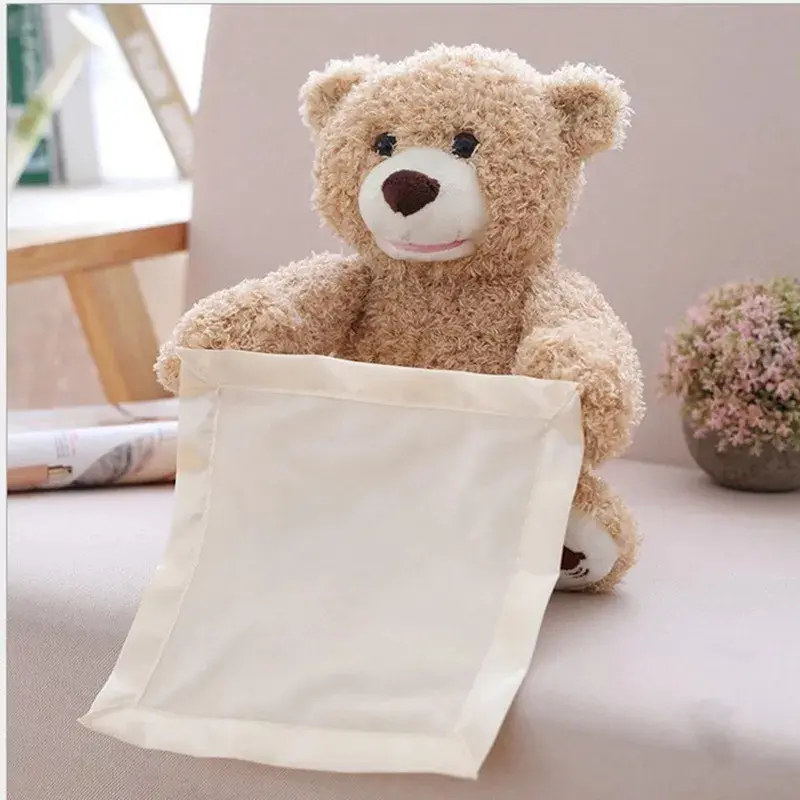 Baby Toy Hide And Seek Talking Teddy Bear Electric Plush Toy With 4 Colors Interactive Play Early Childhood Development Toy Gift