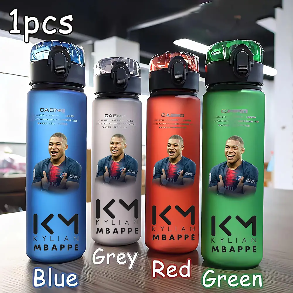 Mbappe Lottin Water Cup 560ML Multi Color Large Capacity Water Bottle Safe and Portable Sports Outdoor Football Star WaterBottle
