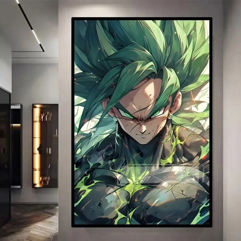 Dragon Ball Decorative Painting Sun Wukong Super Saiyan Japanese Anime Hanging Picture Living Room Bedside Mural