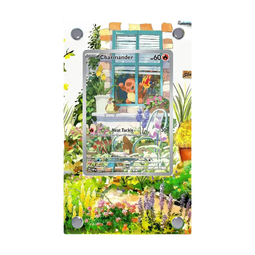 Anime Pokemon Ptcg Psyduck Bulbasaur Articuno Mewtwo Meowth Charmander Squirtle Kingdra Acrylic Protective Card Display Case