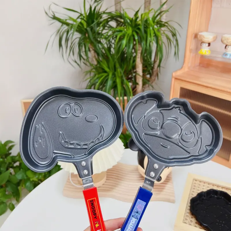 Creative Cartoon Fried Egg Pan Snoopys Pancake Pan Open Flame Induction Cooker Frying Pan for Boys and Girls Cute DIY Supplies