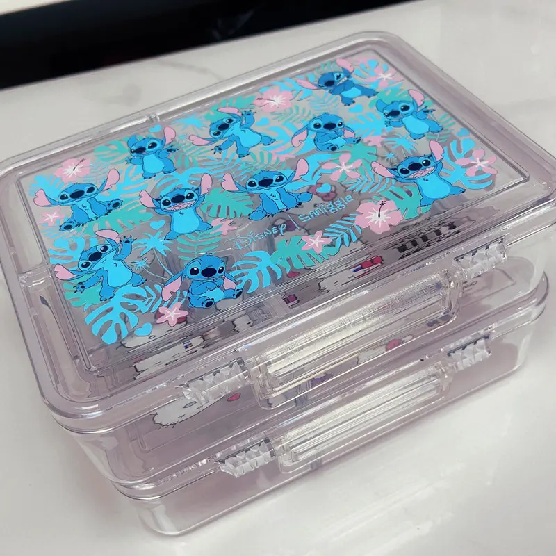 New Miniso Hello Kitty Simggle Cartoon Stitch Lunch Box Tirtan Lunch Box Student Insulation Kawaii Lunch Box