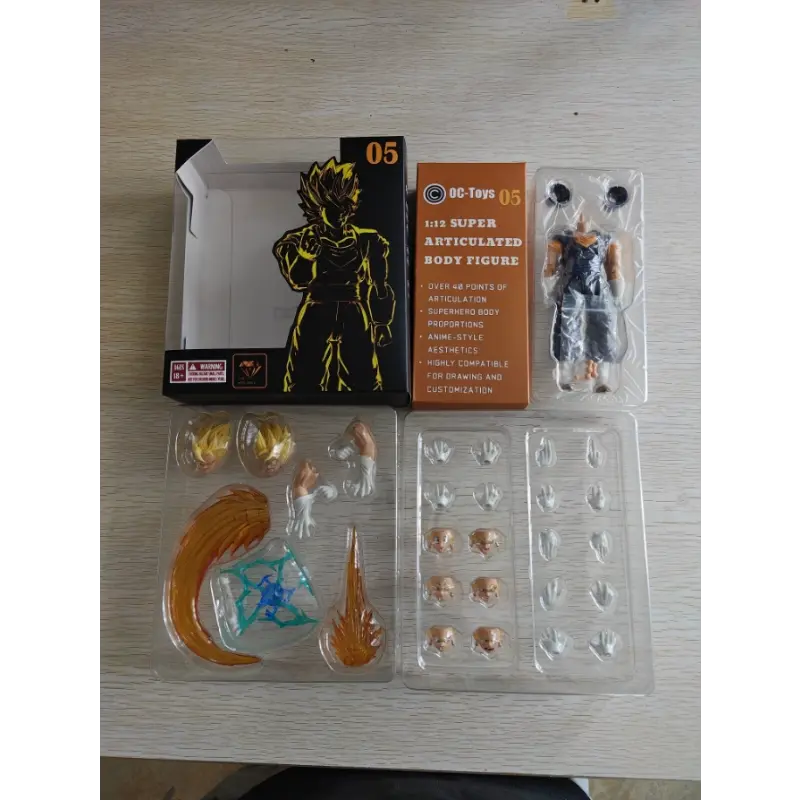 OC Toys Dragon Ball SHF Super Saiyan SSJ Veggetoo Son Goku Vegito 3.0 Figure Body Anime Action Figures Models Gifts Toys