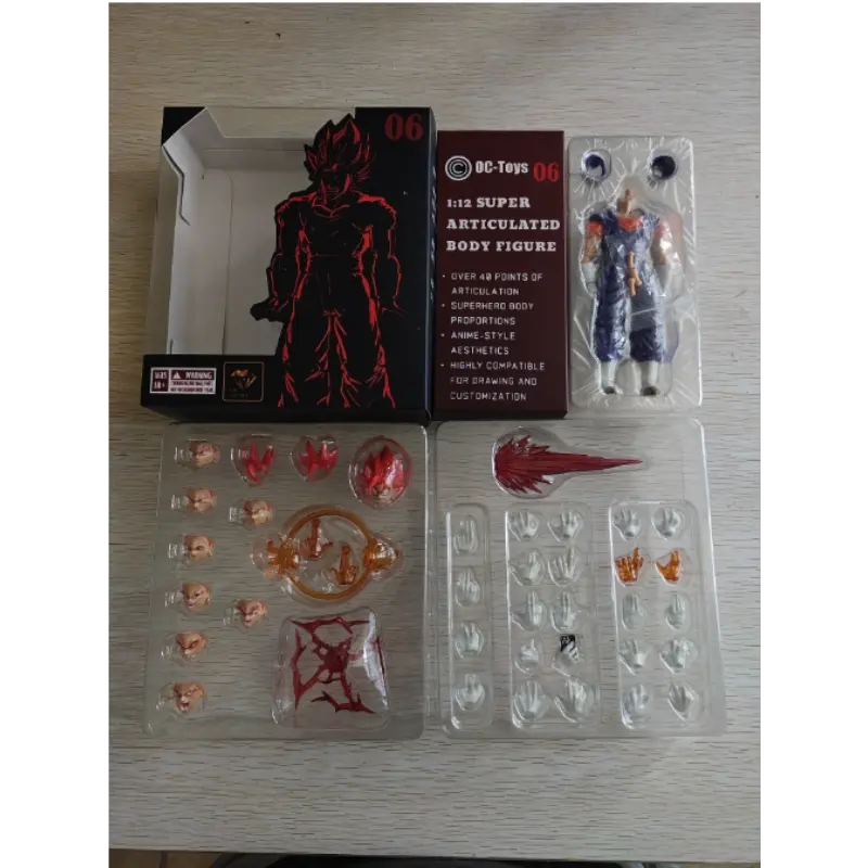 OC Toys Dragon Ball SHF Super Saiyan SSJ Veggetoo Son Goku Vegito 3.0 Figure Body Anime Action Figures Models Gifts Toys