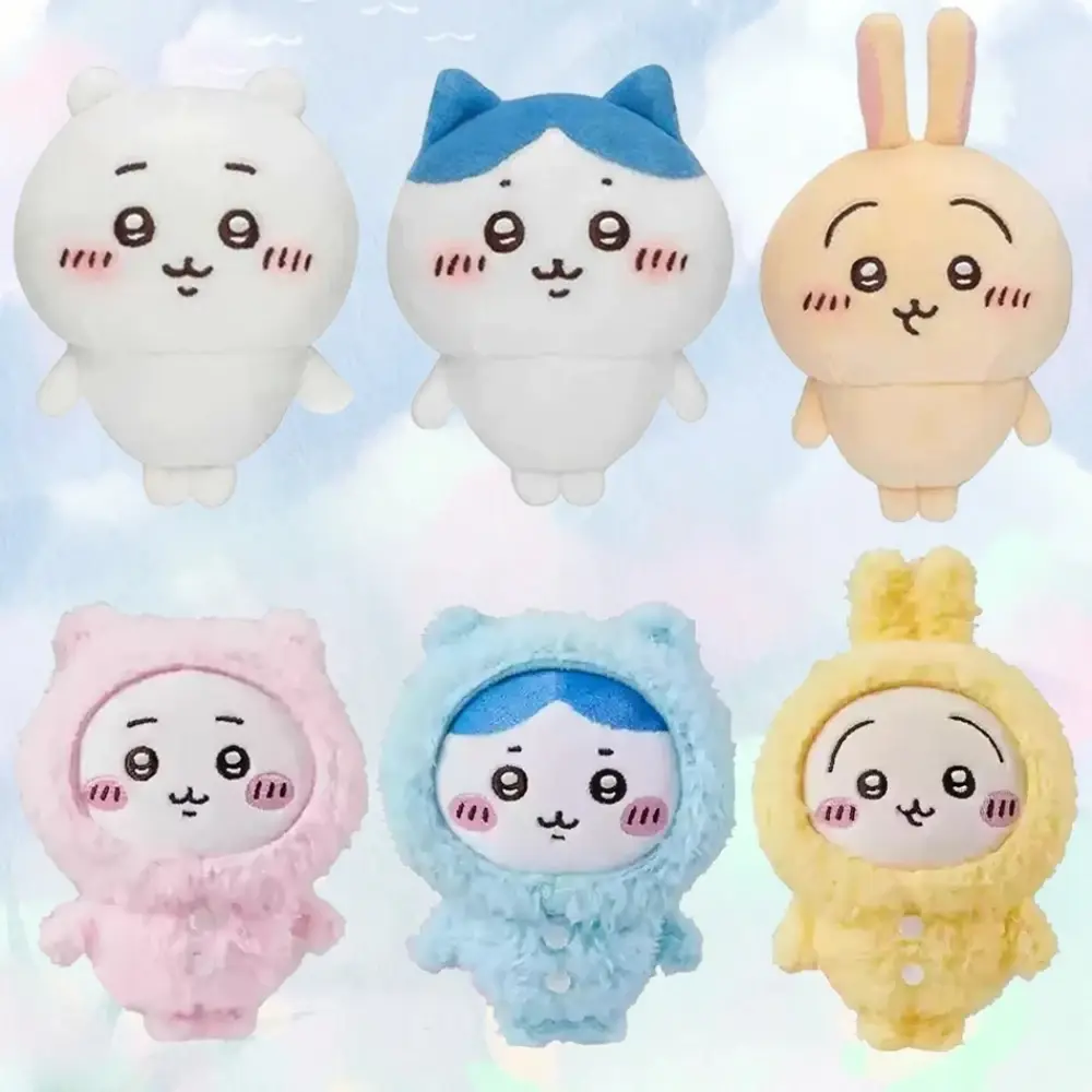 MONISO Kawaii Chiikawa Japanese Selfdeprecating Bear Pendant Plush Toy Doll Cute Bear Schoolbag Hanging Cartoon Rabbit Keychain
