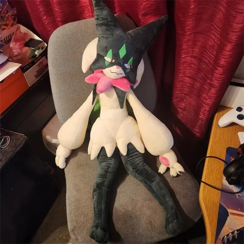 150/80cm Giant Pokemon Kawaii Meowscarada Plush Toy Soft Stuffed Animals Doll Throw Pillow Room Decorate Children Christmas Gift