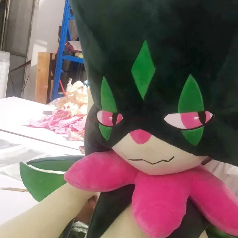 150/80cm Giant Pokemon Kawaii Meowscarada Plush Toy Soft Stuffed Animals Doll Throw Pillow Room Decorate Children Christmas Gift