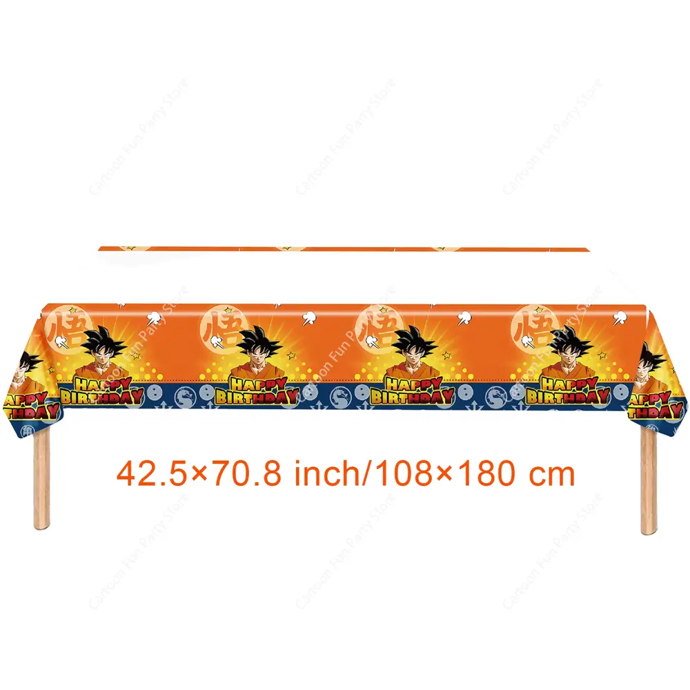 Dragon Ball Disposable Tablecloth Birthday Party Decorations Goku Disposable Table Cloth Table Kids Baby Shower Gifts Party Supp