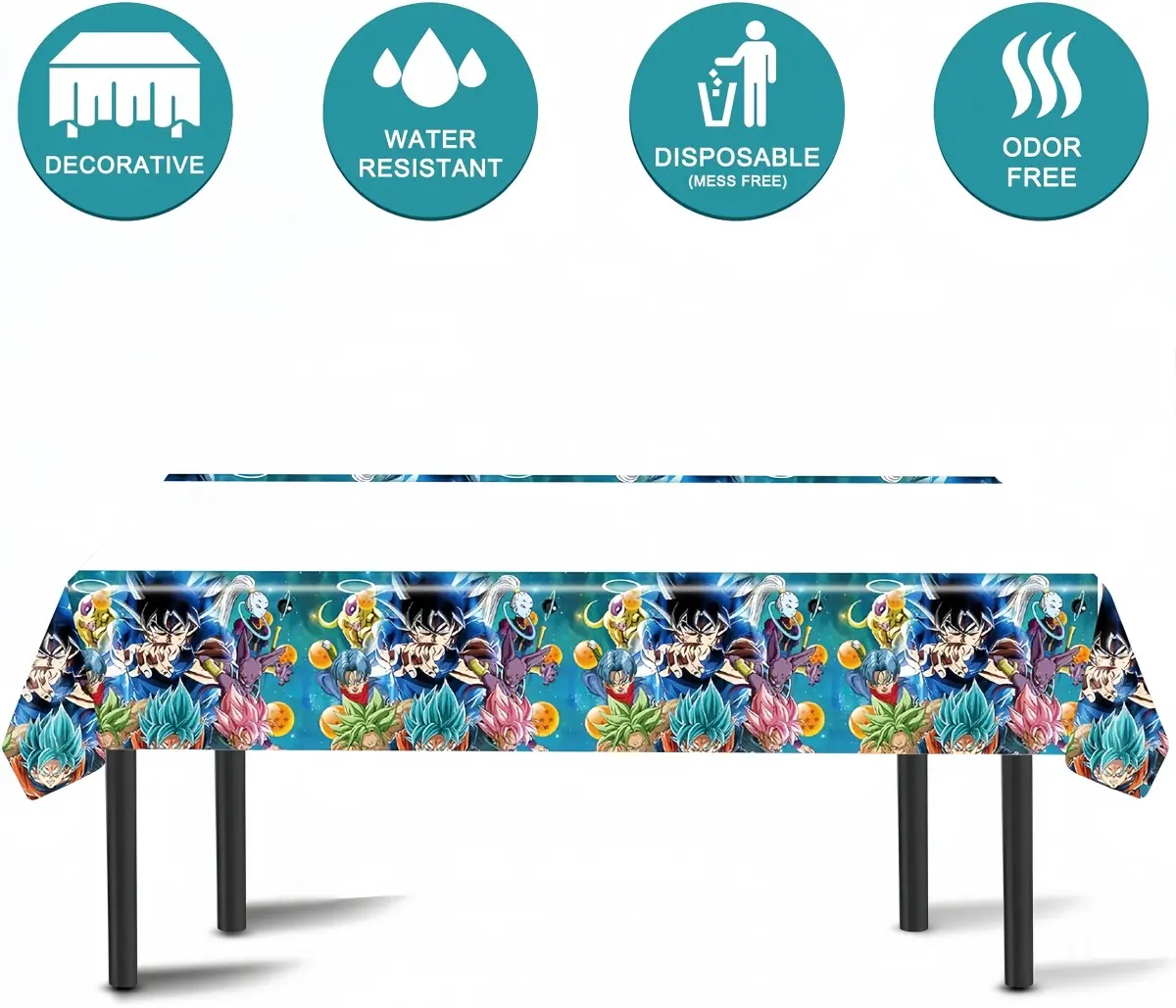 Dragon Ball Disposable Tablecloth Birthday Party Decorations Goku Disposable Table Cloth Table Kids Baby Shower Gifts Party Supp