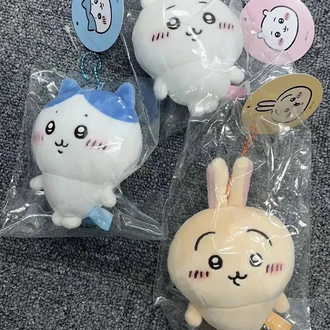 Anime Kawaii Chiikawaass Self Deprecating Bear Fury Hachiware Usagi Plush Doll Bag Pendant Decoration Keychain Birthday Gifts