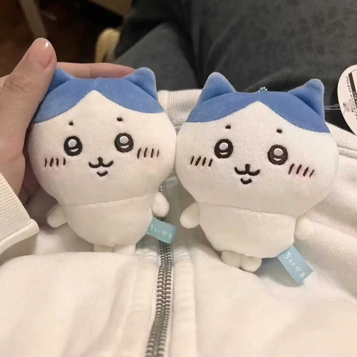 Anime Kawaii Chiikawaass Self Deprecating Bear Fury Hachiware Usagi Plush Doll Bag Pendant Decoration Keychain Birthday Gifts