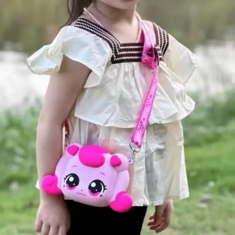 Kawaii Crossbody Bag Cartoon Anime Silicone Coin Purse for Girls Teenies Ping Gift Catchiniping Hatchuping Toy for Children