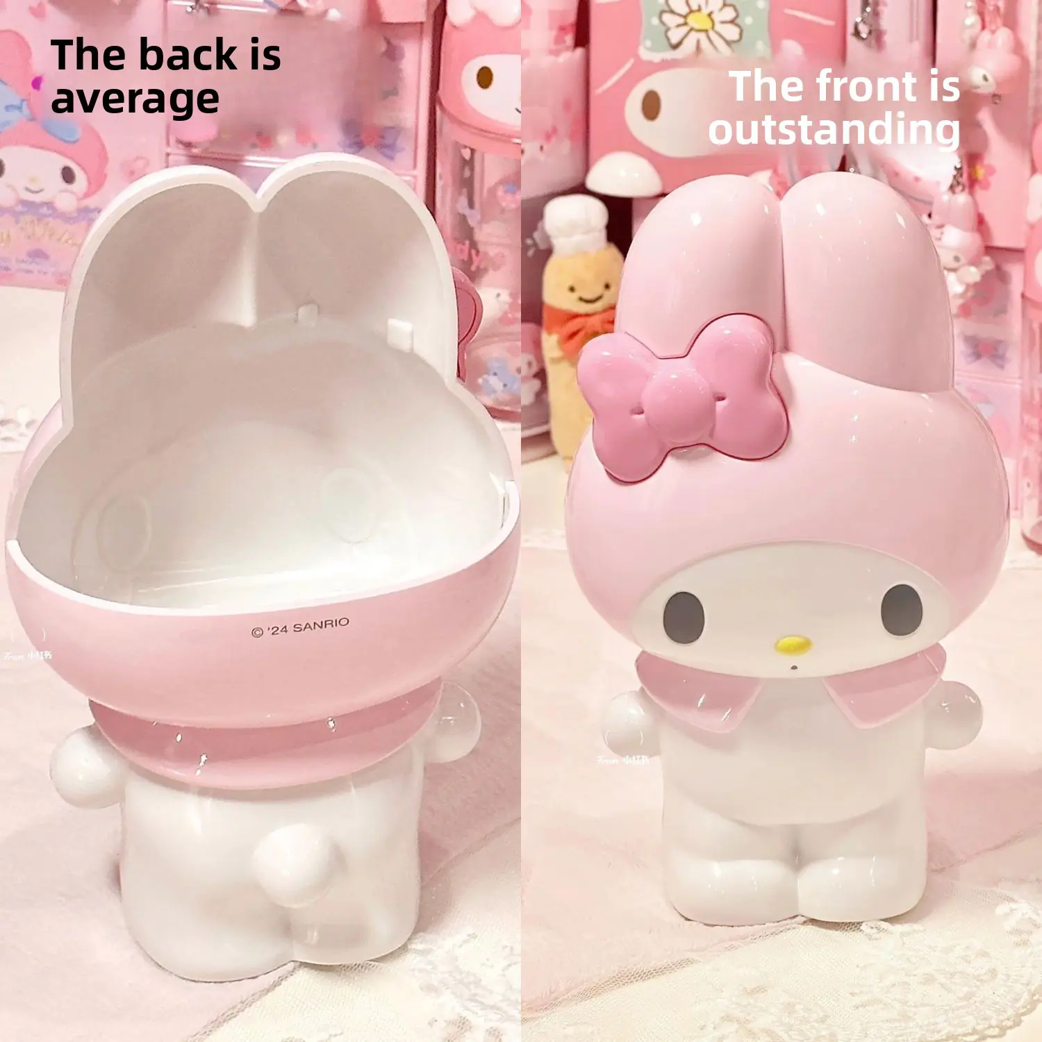 Sanrio HelloKitty pen holder stationeryMelody makeup brush organizer desktop storage ornament gifts