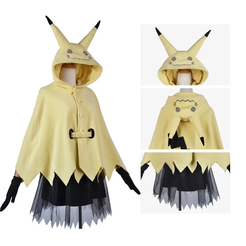 Anime Mimikyu Cosplay Costume Dress Up Clothes Halloween Party Comic-con Carnival Clothing Outfit Props Kids Adult Gifts Girl