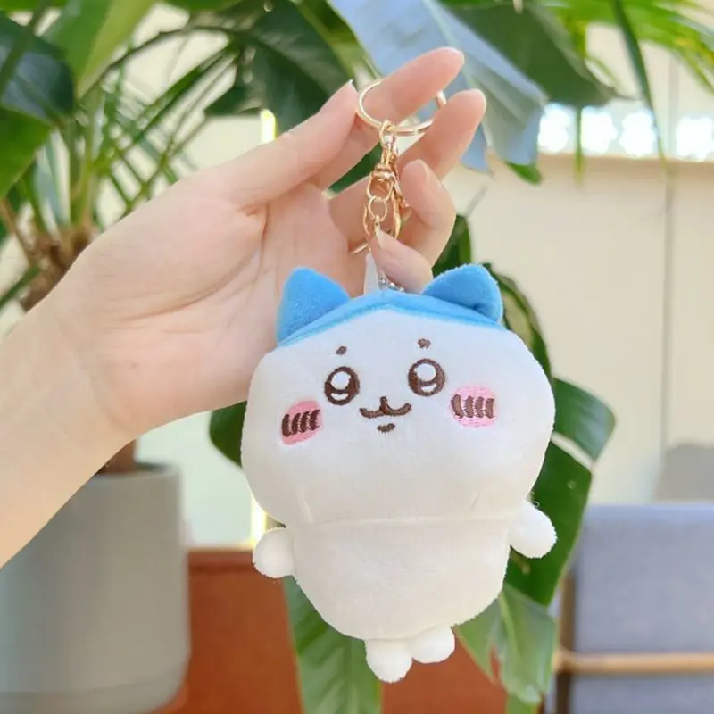Kawaii Chiikawa Plush Doll Keychain Usagi Hachiware Dolls Keyring Schoolbag Pendant Toy Key Chains Ornaments Kids Birthday Gifts