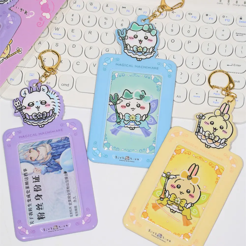 Cartoon Chiikawa Photocard Holder Anime Hachiware Usagi ID Card Case Student Identity Card Protect Sleeves Kids Girls Gifts
